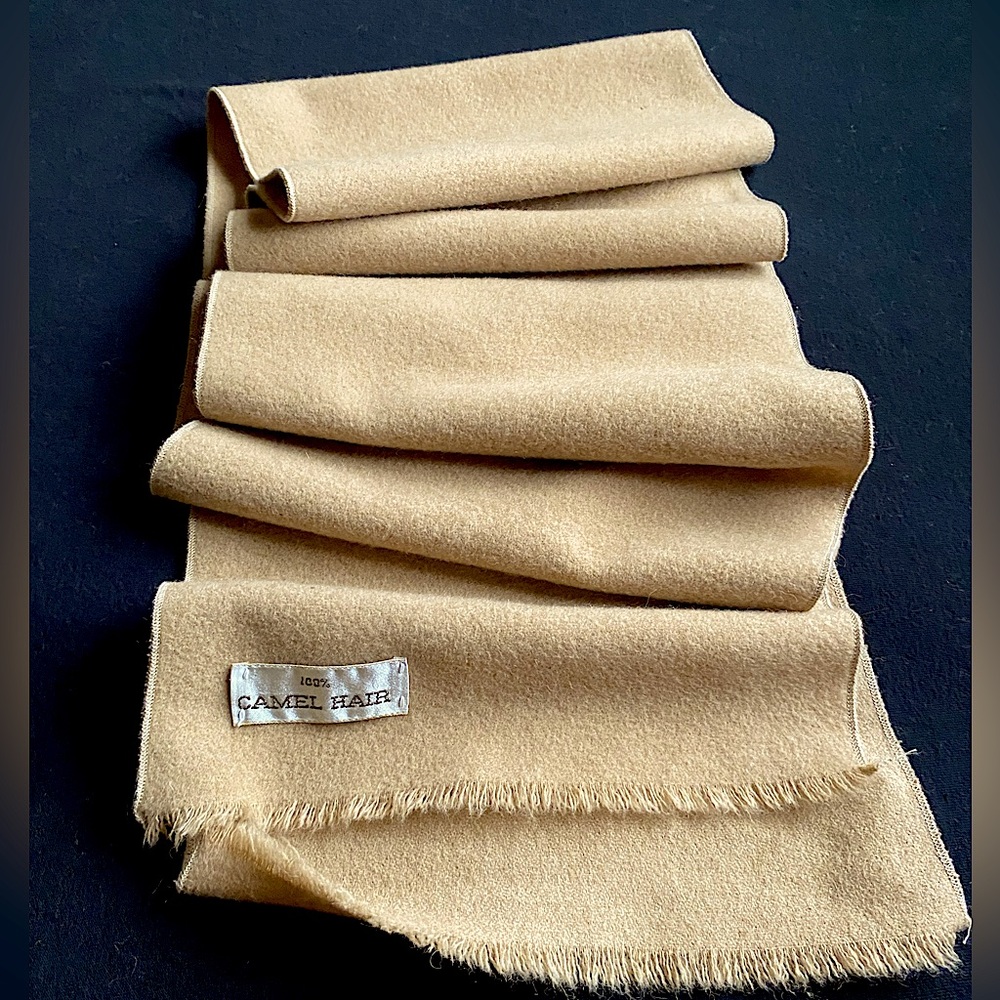 Elegant Golden Beige Camel Hair Scarf ✨